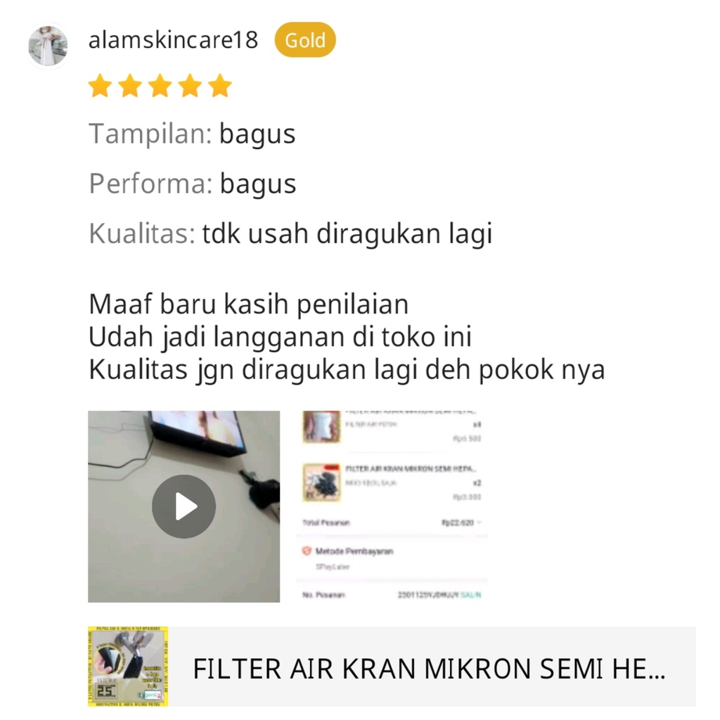 Filter Air Kran XL JUMBO HYGIENEZ Saringan Kain 3 Lapis Semi Hepa Terbaik Mikron Kantong Kantung Sambungan Tambahan Keran Wastafel Bak Kamar Mandi Tandon Toren Sumur Bor PDAM Akuarium Aquarium Ikan Kolam Renang Minum Batu Penyaring Penjernih Alami Keruh