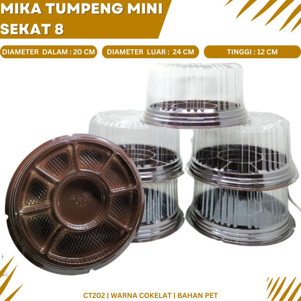 Mika Tumpeng Sekat 8 Mika Sekat 8 (Isi 10 Pcs-CT202)