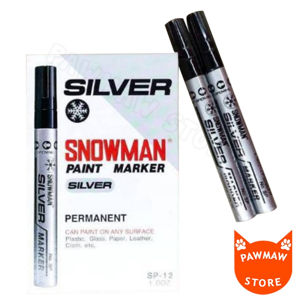 Jual Spidol Snowman Permanent Silver Perak Besar Pcs Shopee