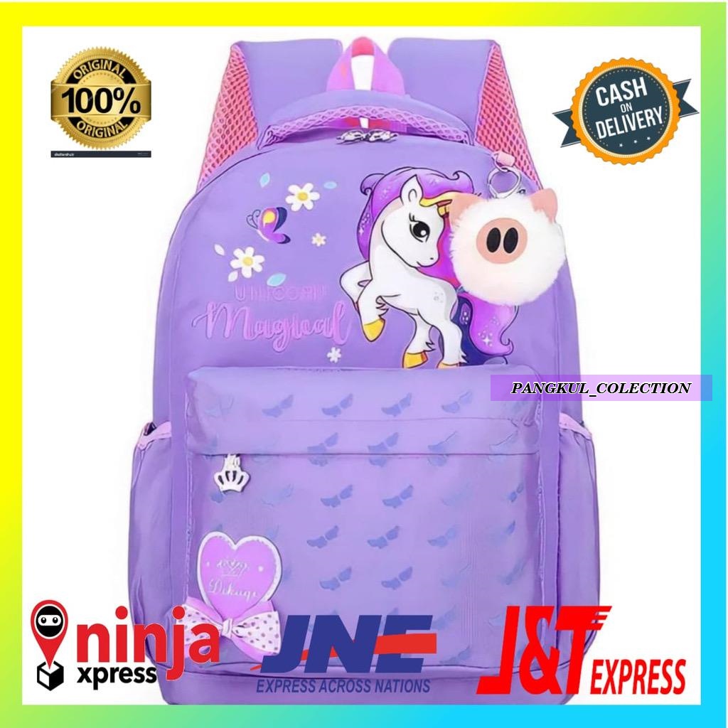 Tas Anak Karakter Unicorn / Tas Sekolah Anak Perempuan / Ransel Tas Import Murah / Tas Ransel Anak U