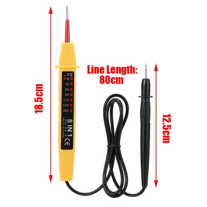 Mayitr Tester Listrik Pen AC DC Voltage Meter Detector 6-380V - VD808 - Yellow