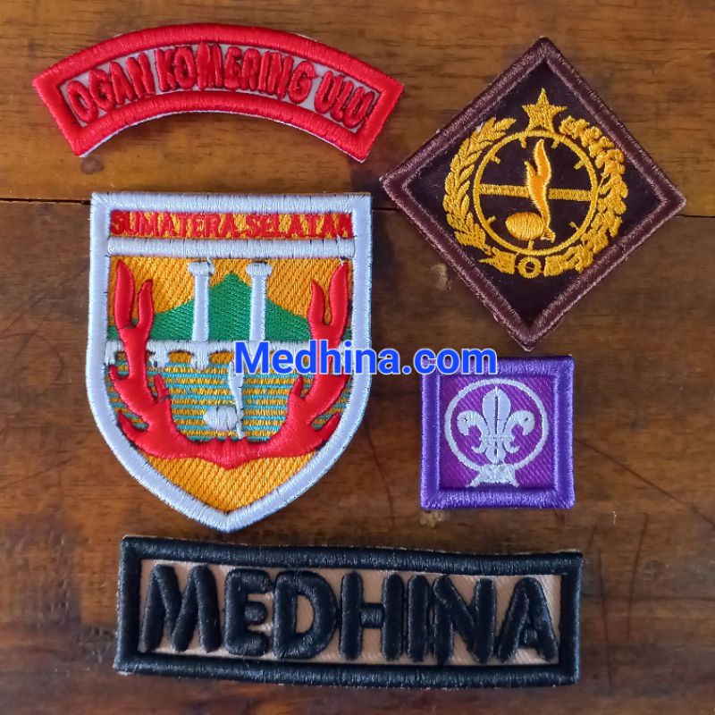 Atribut Seragam Pramuka Sumatera Selatan Bordir Timbul