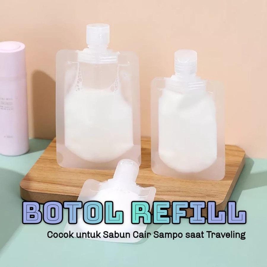 Botol Refill Sabun portable Travel Plastik Fliptop Organizer Traveling