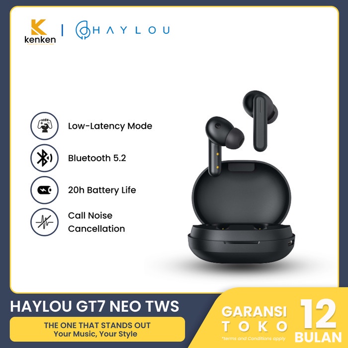 HAYLOU GT7 TWS EARBUDS AL CALL NOISE CANCELLATION ORIGINAL