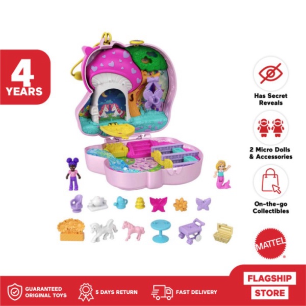 

Unicorn Pocket Playset Anak Boneka Compact Polly - Mainan Jual Berkualitas Forest