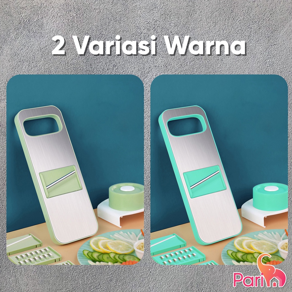 Parutan Sayur Dan Buah 7in1 Vegetable Cutter Premium Stainless Steel Multifungsi YK-123A01