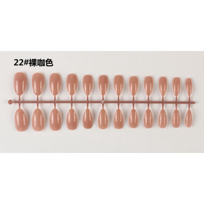 Fake nail Kuku Palsu Glossy 24pcs model Runcing Stiletto False nails