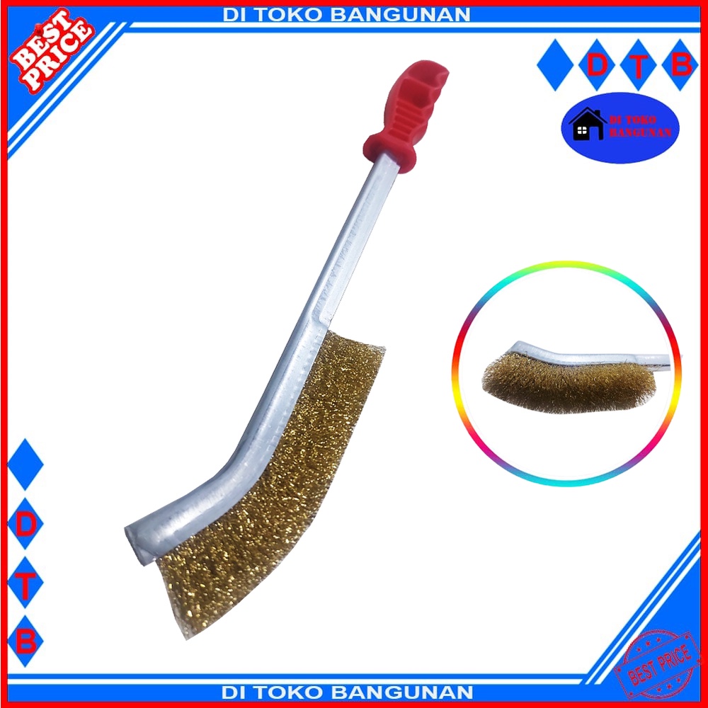 Freed Sikat Kawat Kuningan Golok Gagang Panjang Fiber