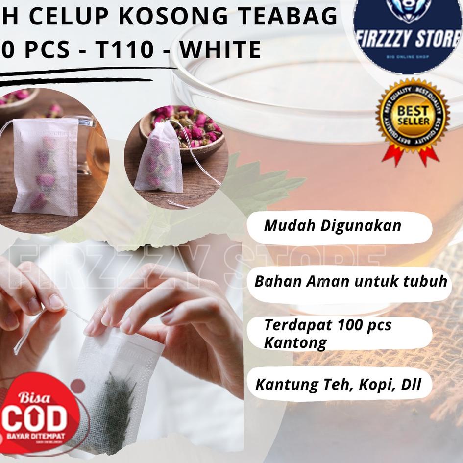 

Ready Stok Kantong Teh Celup Kosong Teabag 100 PCS - White 5.5 x 7 cm