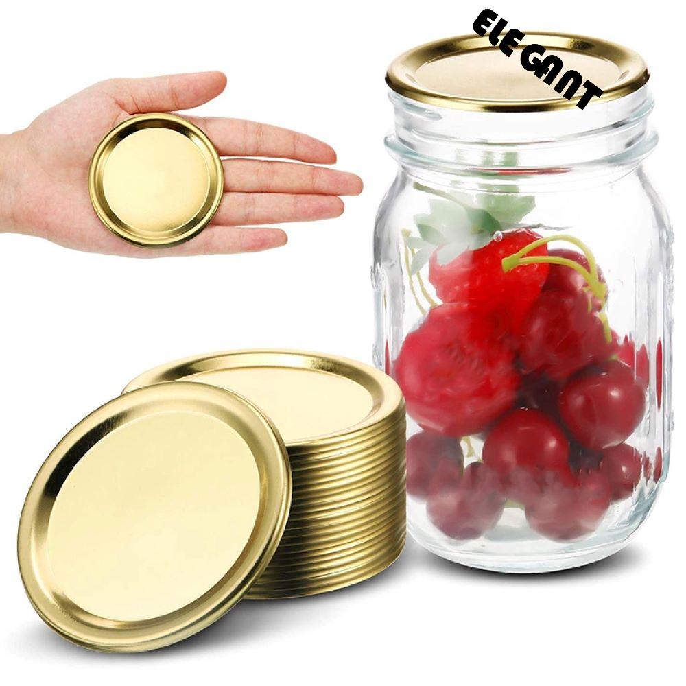 ELEGANT Regular Mason Jar Canning Lids Leak Proof Canning Lids Regular Mouth Wide Mouth Canning Lids with Silicone Seals Rings 2.7 inches Split-Type For Canning Mason Jar Food Grade Material Regular Mouth Canning Lids/Multicolor