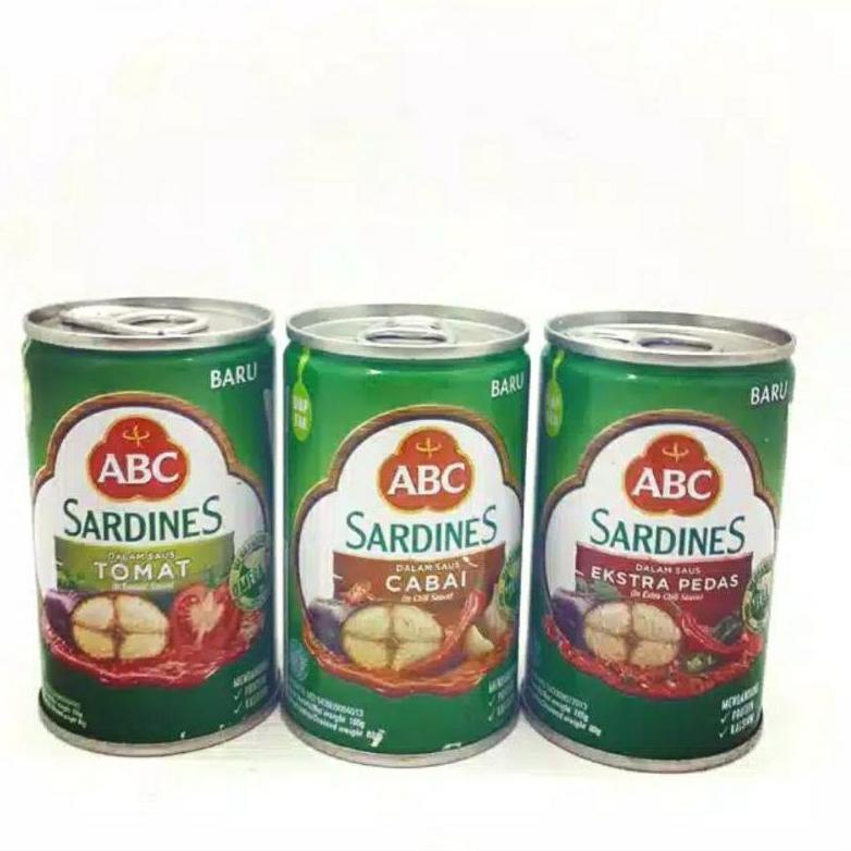 

6.6 Terlaris ABC Sardines sarden abc tomat/extra pedas/pedas