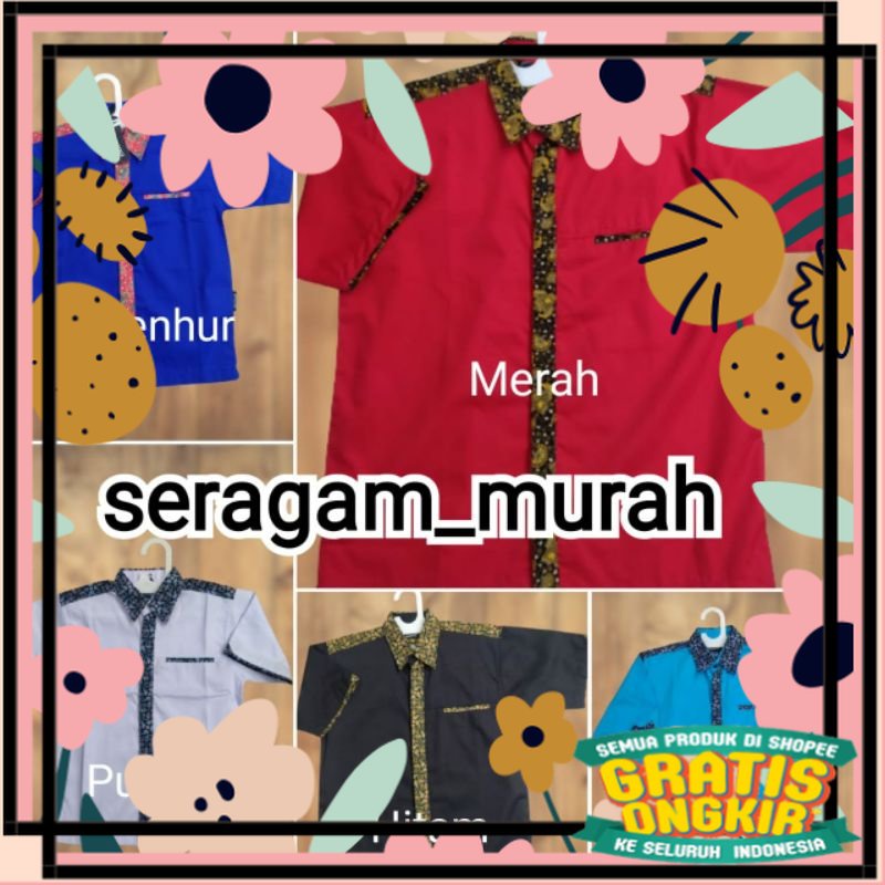 Model Kekinian Lurus panjang pendek / (BISA COD) SERAGAM BATIK BAJU KEMJA BATIK KANTOR BATIK PDL PDH