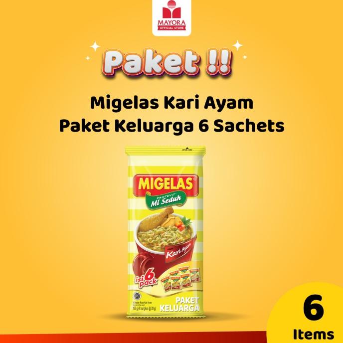 

Mie Instan Migelas Kari Ayam Paket Keluarga 6 Sachets