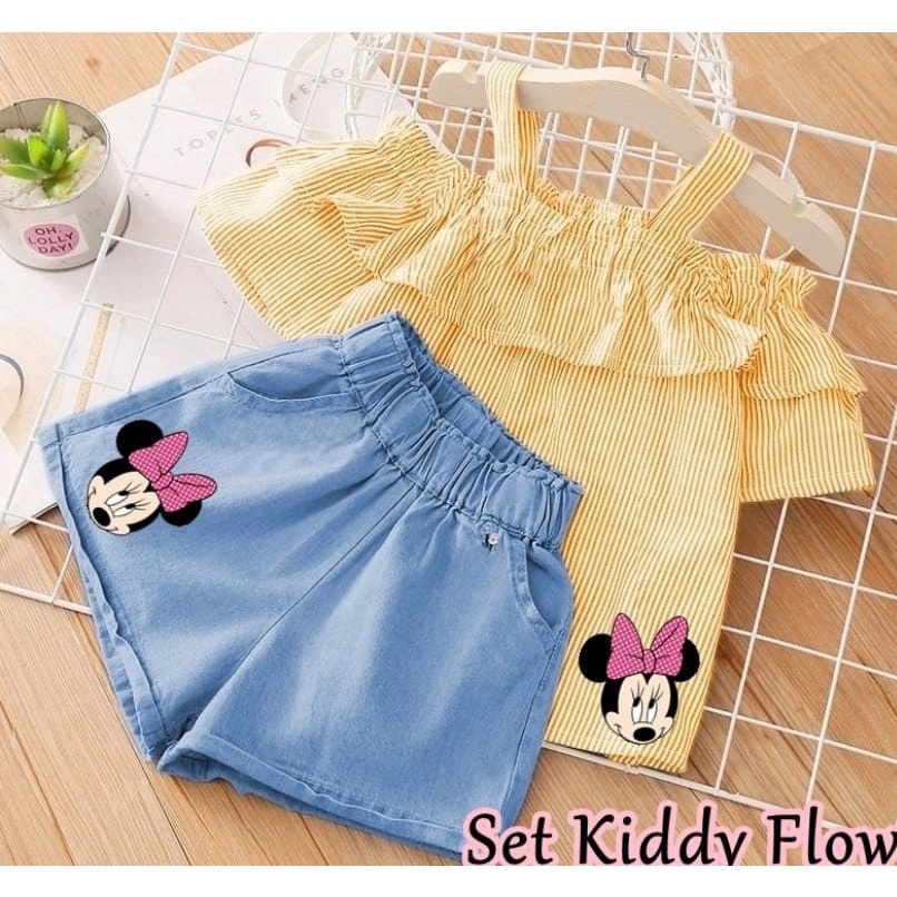 Baju Set Paris Setelan Anak Perempuan Usia 3-4 Tahun (spandek) MS