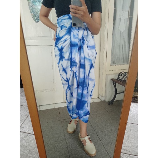 rok lilit shibori / rok instant shibori / kain pantai instan shibori