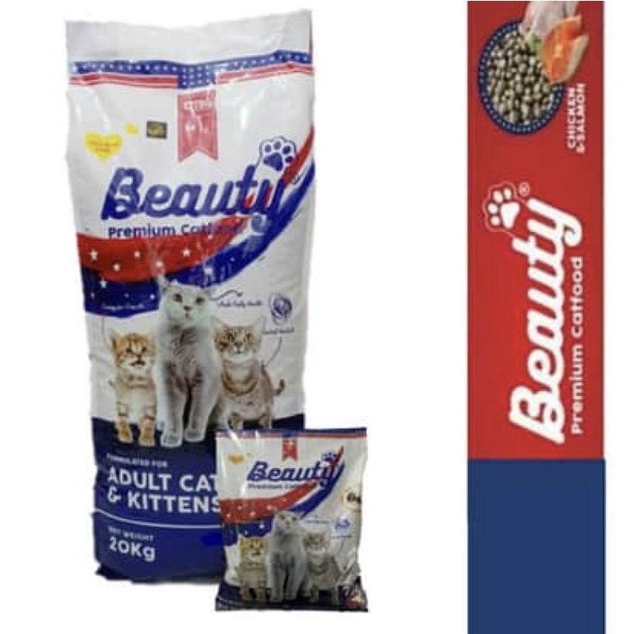 Makanan kucing Beauty cat food repack 1Kg