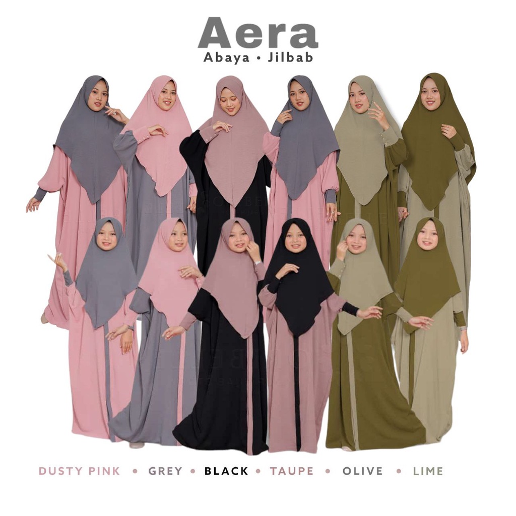 Aera by Oribelle/abaya anak/abaya couple ibu dan anak/gamis couple/gamis ibu dan anak/dress muslim/k