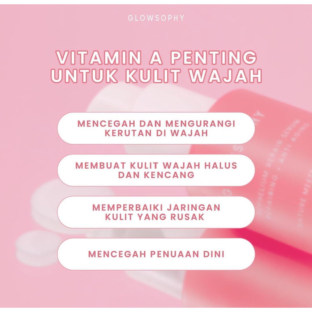 READY! GLOWSOPHY Nephelium Repair Serum 30ml - Serum Alternatif Retinol untuk Anti Aging dan Mengencangkan Kulit Wajah with Niacinamide, Microbiome, dan Ekstrak Rambutan