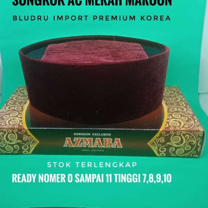 Terlaris  PECI SONGKOK AC BLUDRU MERAH MAROON ..