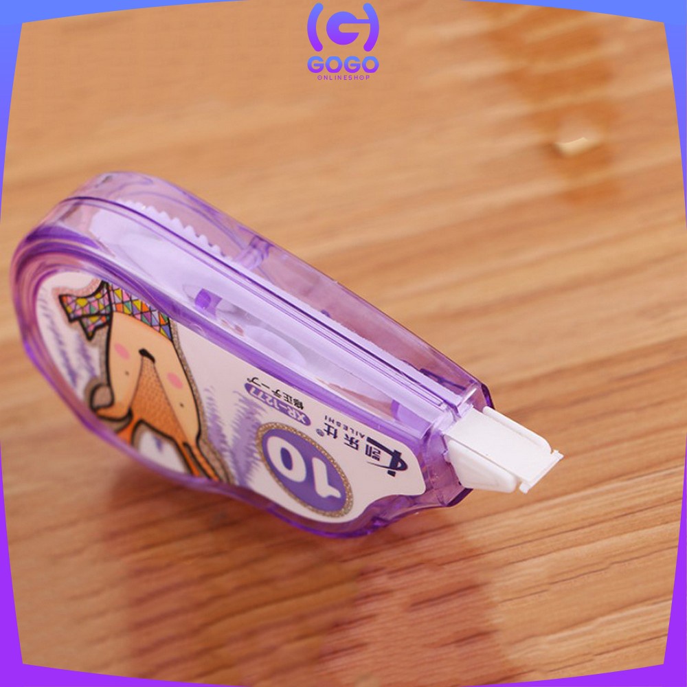 GOGO-A52 Correction Tape Karakter Hewan Lucu Perlengkapan Sekolah Pita Tipex Koreksi Multifungsi / Tip Ex Kertas Anak Sekolah Correction Import