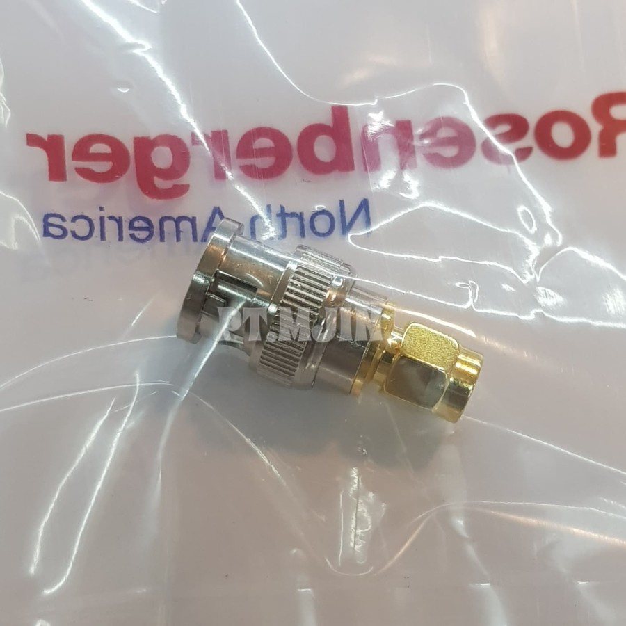 Konektor Adapter BNC male ke SMA male Rosenberger