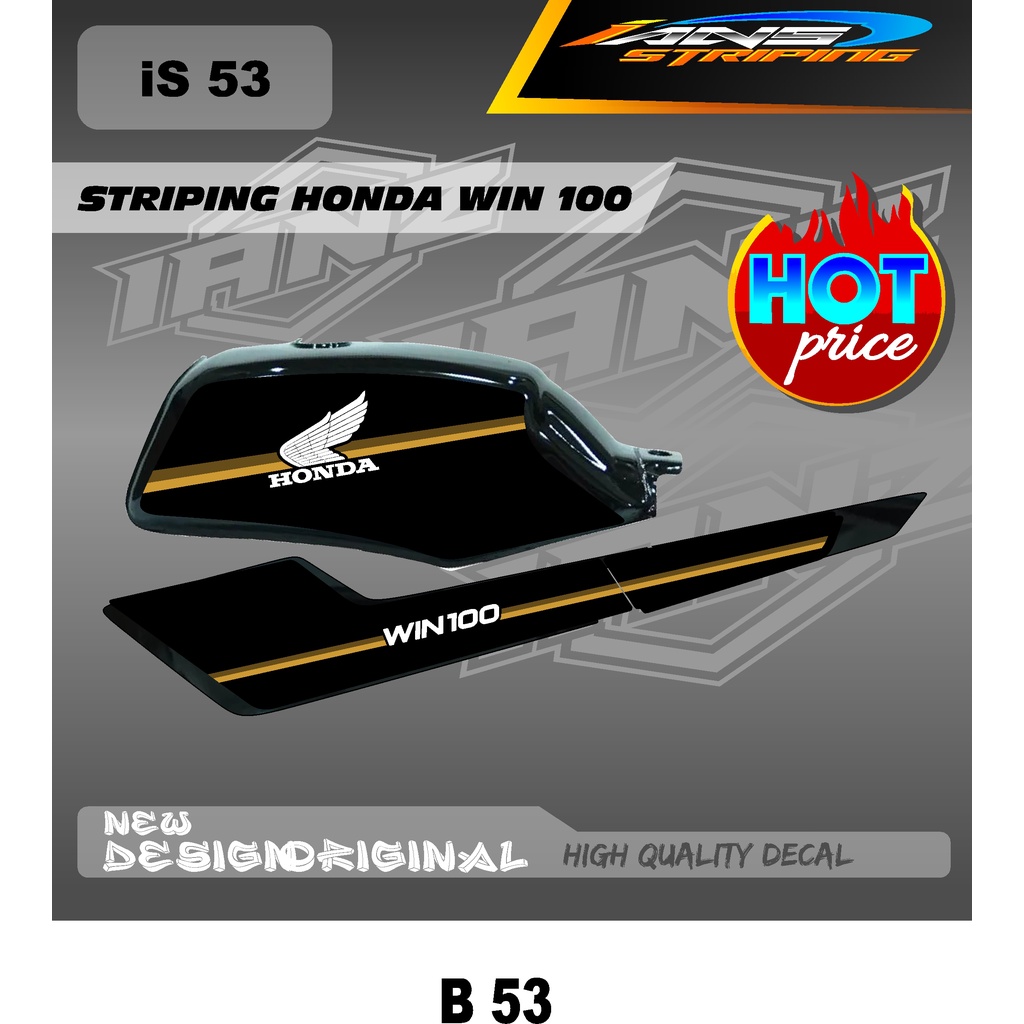 STRIPING TANGKI HONDA WIN 100 CUSTOM HOLOGRAM / NON HOLOGRAM IS53