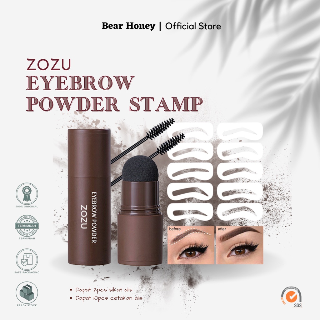 DB Ibcccndc Zozu Myho Cetakan Alis Instan Bedak Alis Eyebrow Powder Eyebrow Stamp Alis Stempel Alis Waterproof dengan 10 Model Cetakan Alis