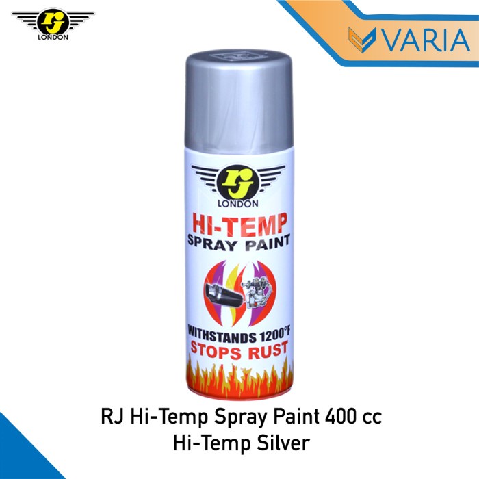 RJ London Hi Temp Silver 400 cc Cat Semprot Tahan Panas Pylox Pilox