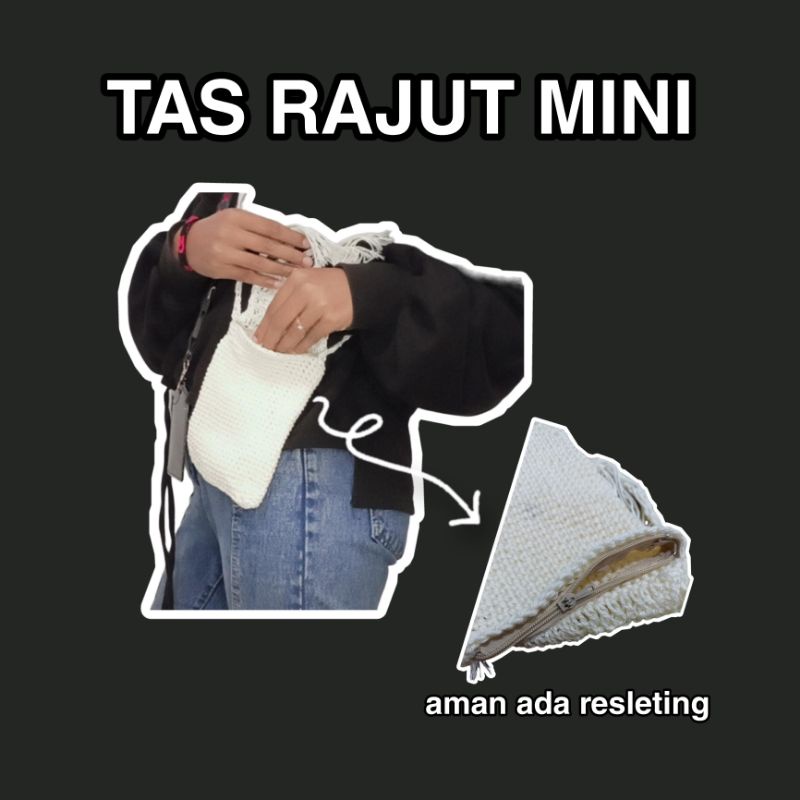 [ FREE TALI HOODIE ] TAS RAJUT MINI HANDMADE PREMIUM