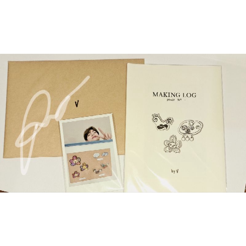 [BOOKED] pc + making log brooch v taehyung merch bts
