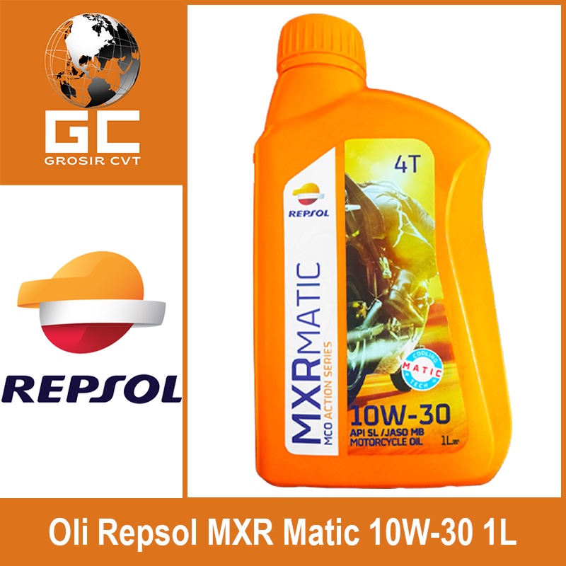 Repsol Oli Mesin MXR Matic 10W-30 API SL/JASO MB 1L