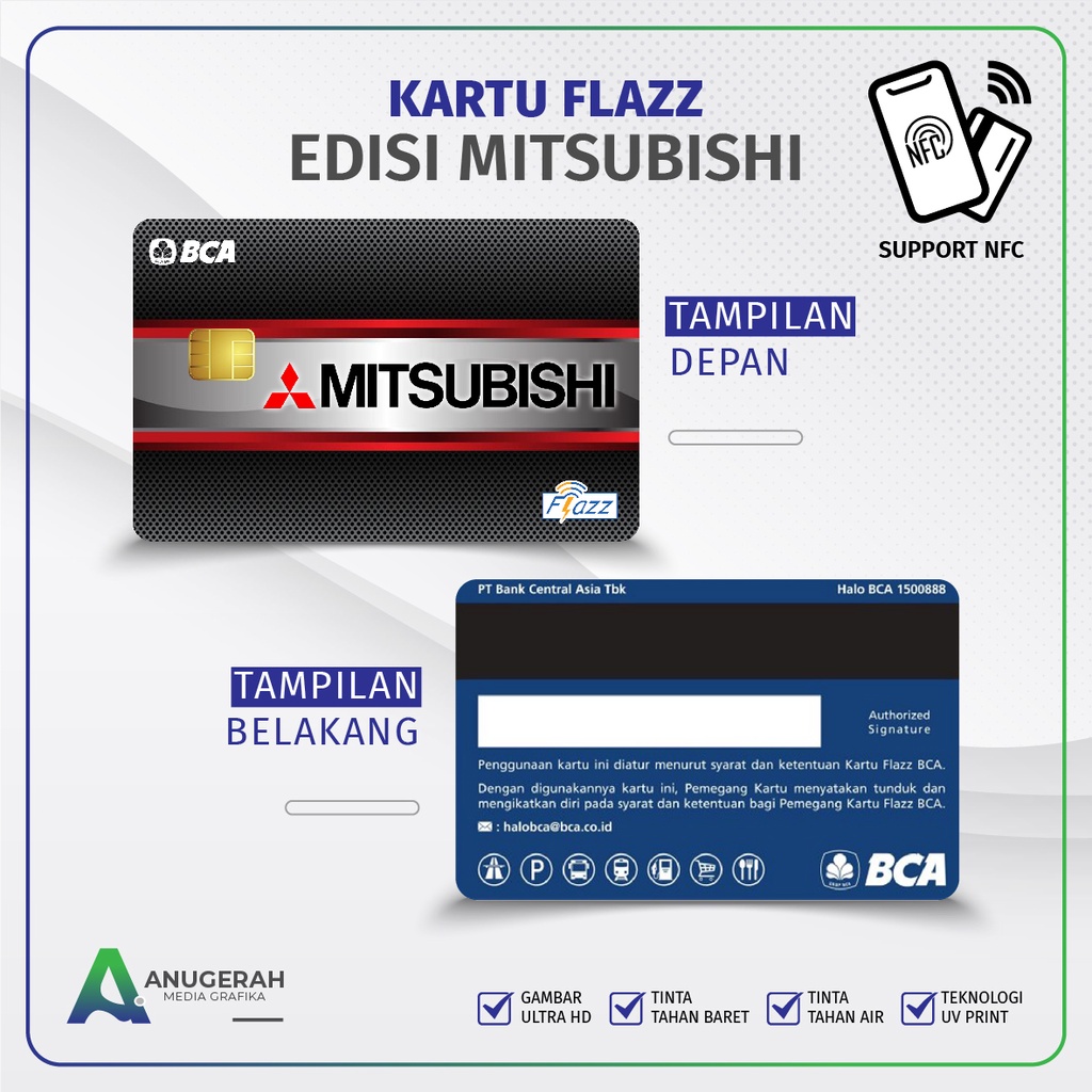 Kartu Flazz BCA Gen 2 Motif Mitsubishi