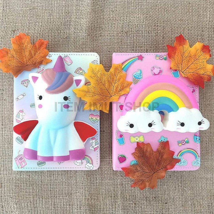 

Buku Diary Agenda Note Book Squishy Karakter Unicorn Rainbow Pelangi