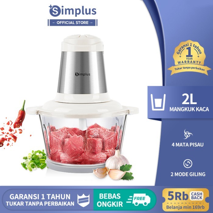 Gilingan Simplus Blender Elektrik Alat Penggiling Daging Sayur Multifungsi