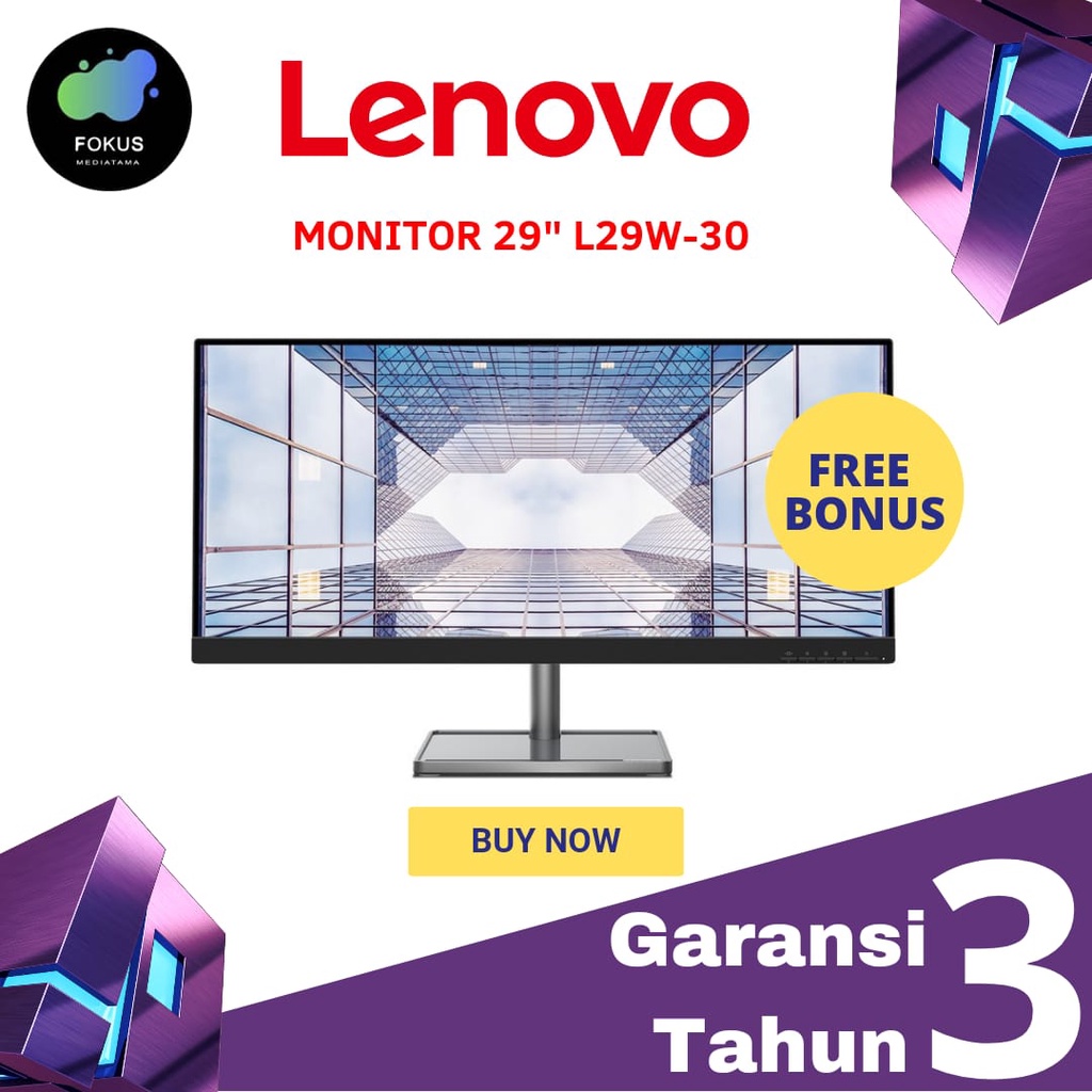Monitor LED Lenovo L29w-30 29&quot; WFHD IPS HDMI DP 90Hz