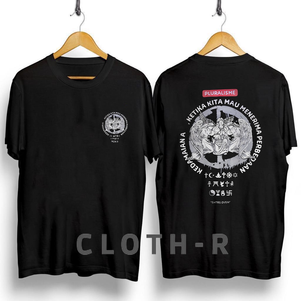 KAOS T SHIRT BAJU DISTRO PRIA COWOK  MURAH ORIGINAL CLOTHING BANDUNG PLURALISME