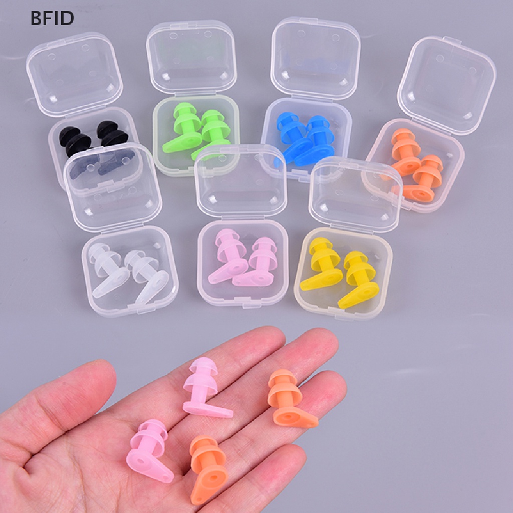 [BFID] 1pasang Ear Plugs Silikon Penyumbat Telinga Anti Air Olahraga Air Renang Aksesoris [ID]