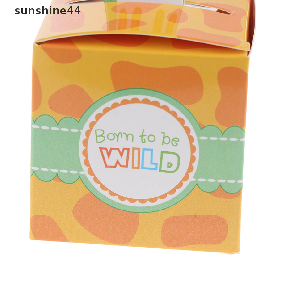 Sunshine 10Pcs Kotak Permen Hewan Lucu Liar Pesta Ulang Tahun Anak Hadiah Packaging Box.