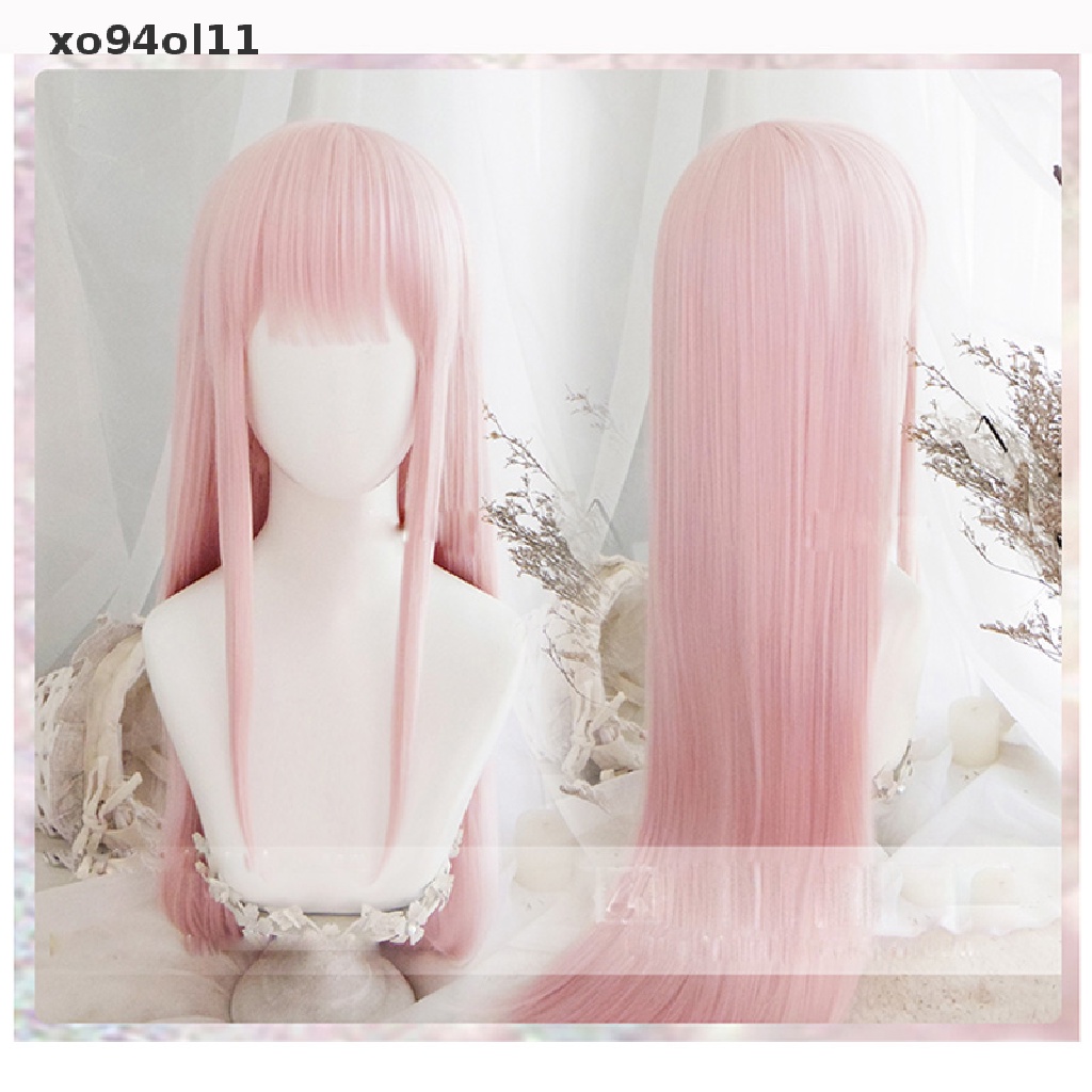 Xo Anime Kartun Karakter Zero TWO 02 Pink Panjang Lurus Wig Cosplay Pesta OL