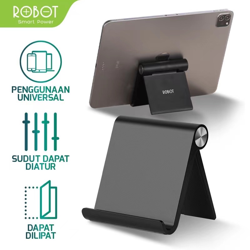 Holder HP ROBOT RT-US07 Universal Foldable Holder cocok untuk HP dan Tablet