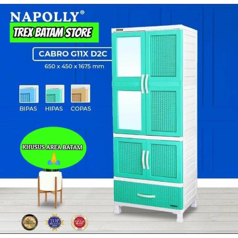 NAPOLLY CABRO G11X D2C LEMARI PLASTIK LEMARI PAKAIAN (BATAM)