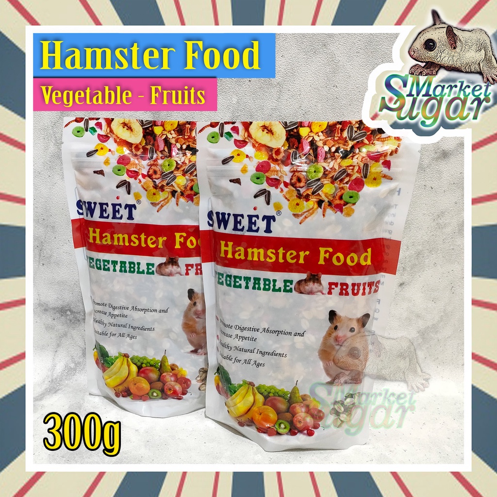 Hamster Food Fruits And Vegetables - Seafood - Makanan - Pakan Import 400g