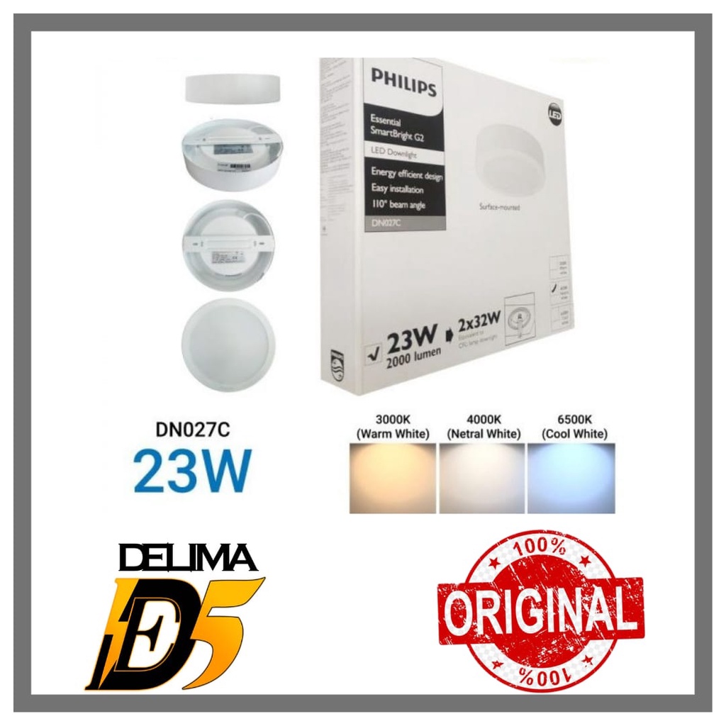 Lampu LED Downlight DN027C 19W (CW-Putih / WW-Kuning / NW-Semu)