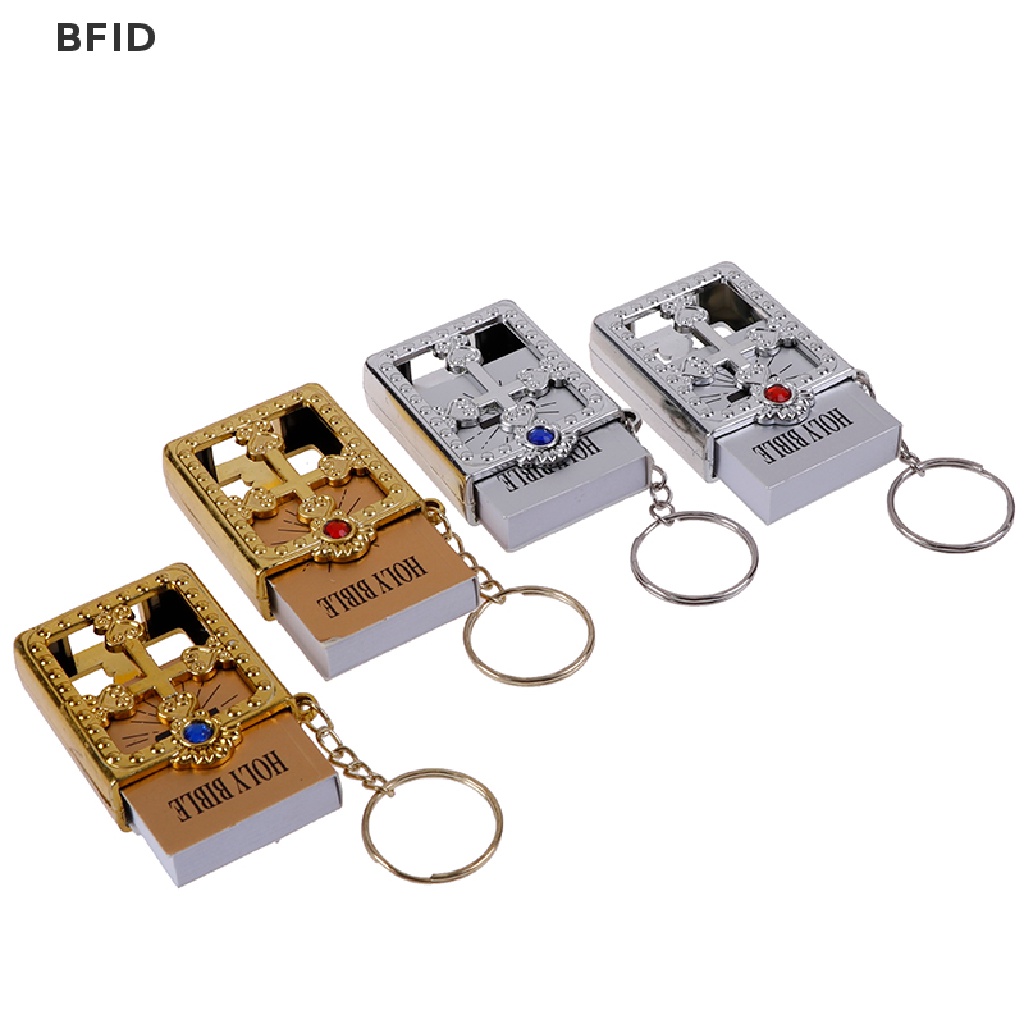 [BFID] Gantungan Kunci Kitab Suci Mini Gantungan Kunci Salib Yesus Kristen Religi Keyring [ID]