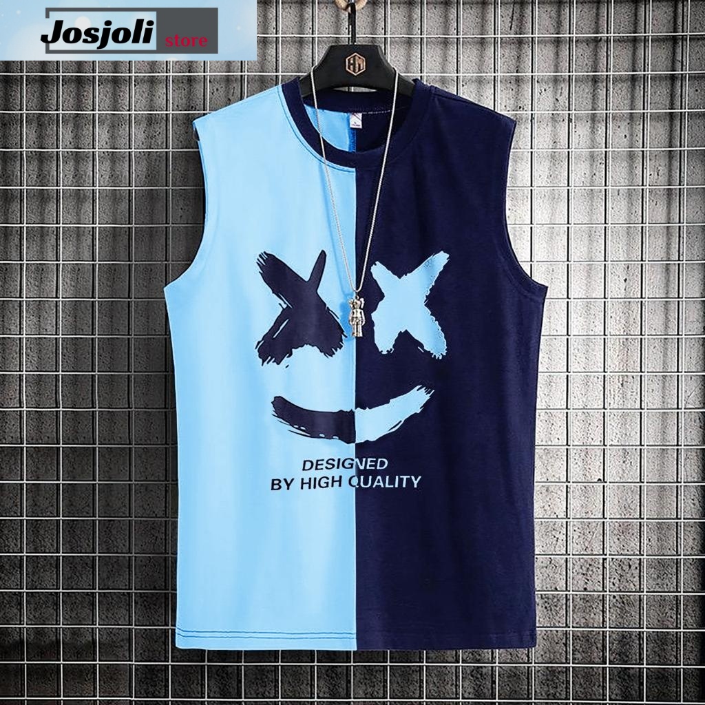 JOSJOLI_STORE/Kaos Singlet Mello/Atasan Pria Dewasa Tanpa Lengan/LD 100cm