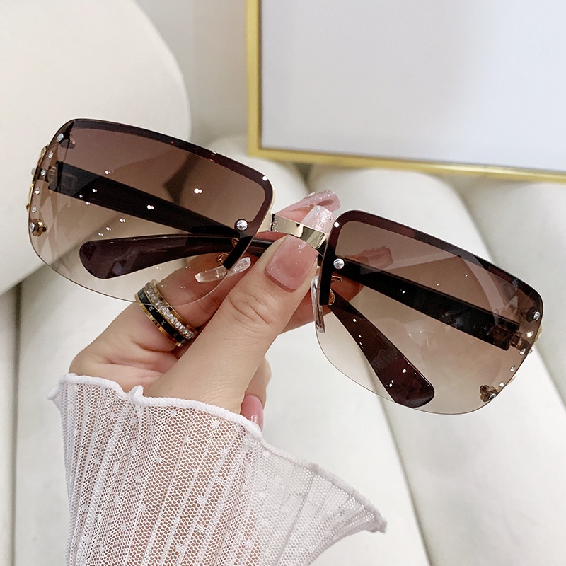 Kacamata Hitam Fashion Square Shades Untuk Wanita/Pria Eyewear
