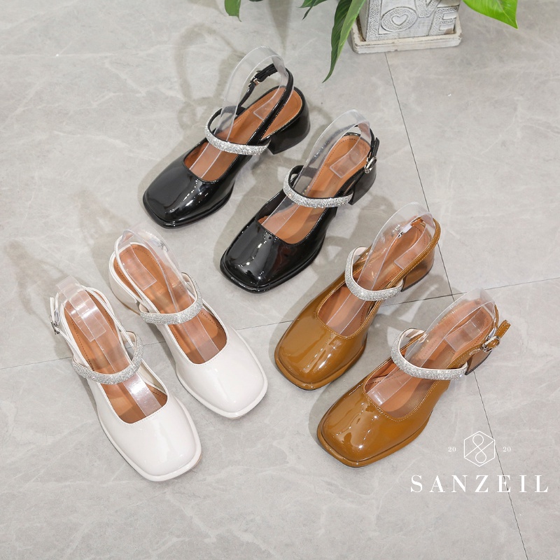 0160 Sanzeil Mona - Sepatu Heels Wanita Kasual Shoes Fashion