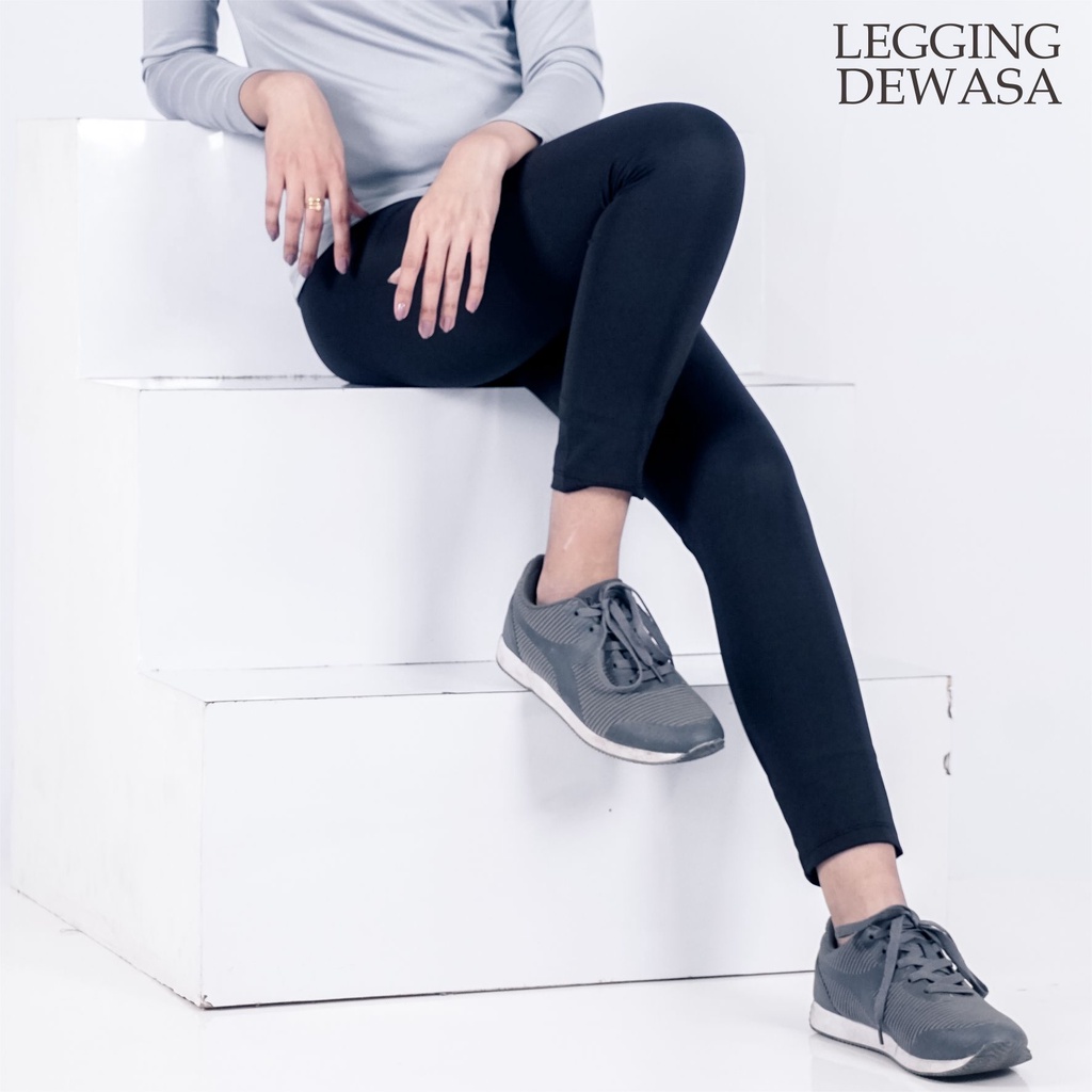 Legging Polos Spandex Jersey | Celana Panjang Wanita Legging Wanita Muslimah Celana Wanita