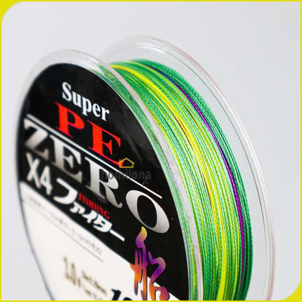 Zero Senar Benang Tali Pancing Super PE 4 Braid Line 100 Meter - X4