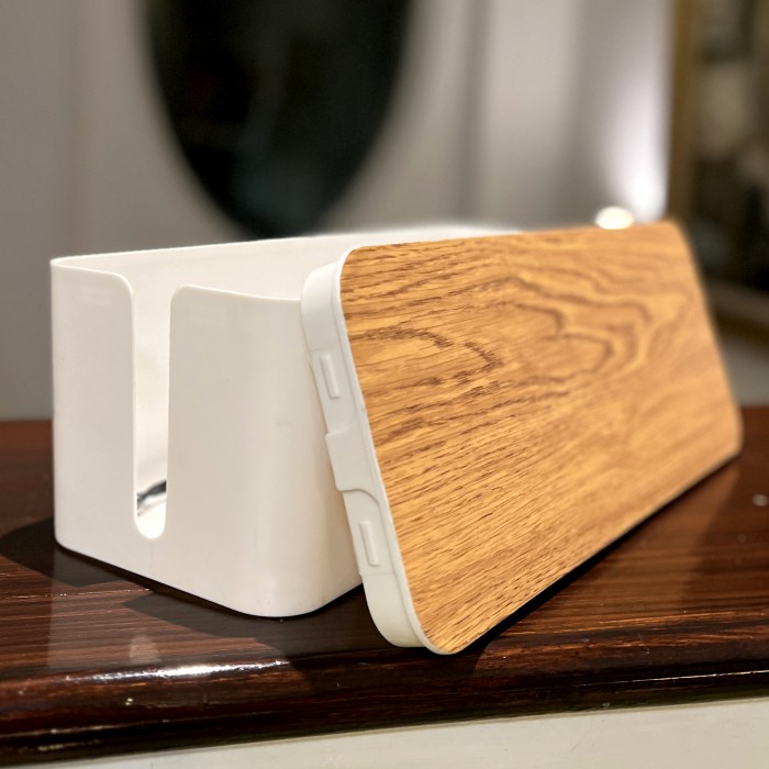 

Holder Kotak Organizer Kabel Kayu Minimalis Charger Wire Cable Management Box